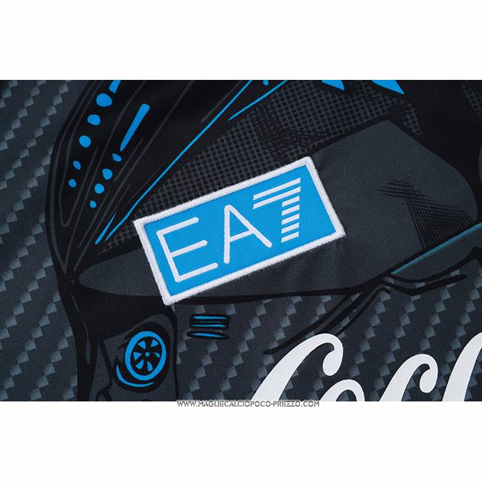 Tuta da Track Napoli 25/26 Manica Corta Nero - Pantaloncini